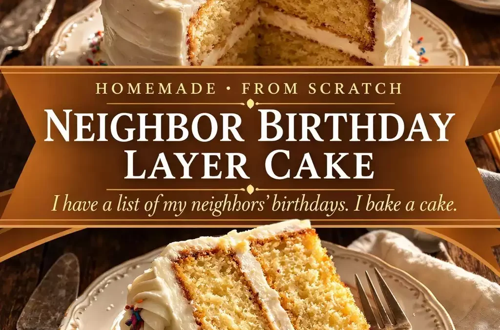 Neighbor Birthday Layer Cake
