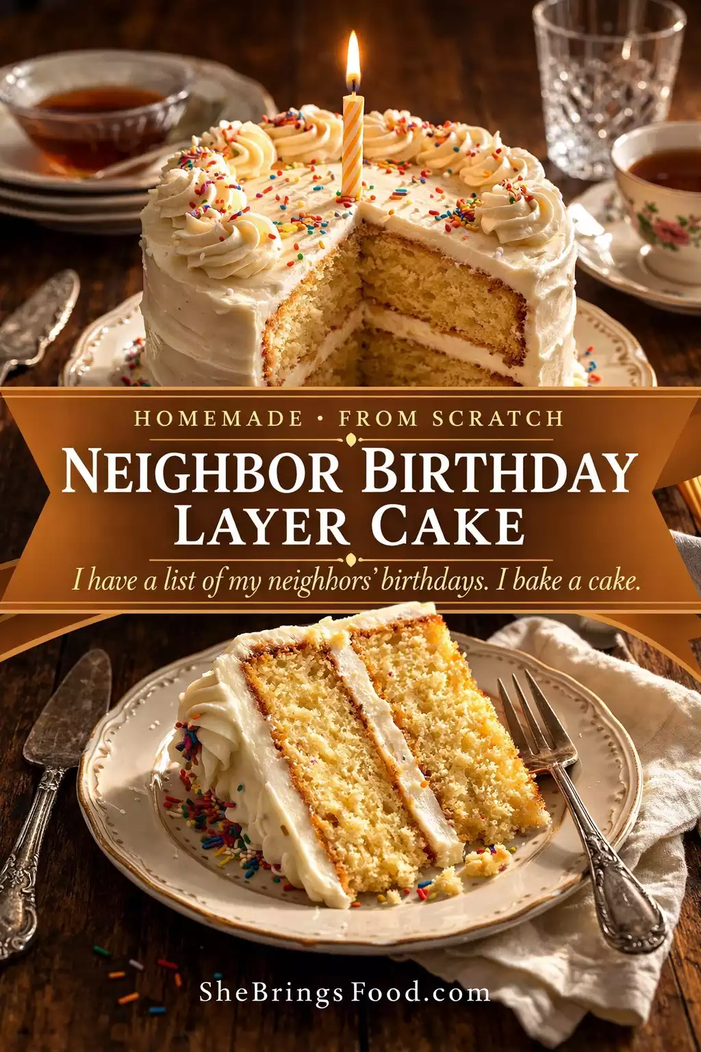Neighbor Birthday Layer Cake