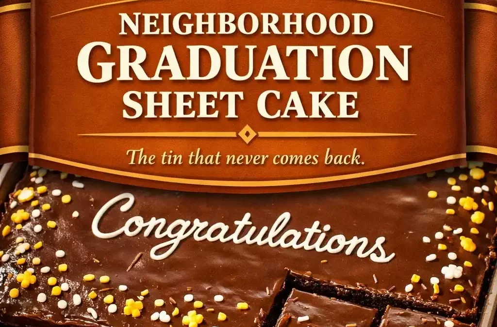 Neighborhood Graduation Sheet Cake