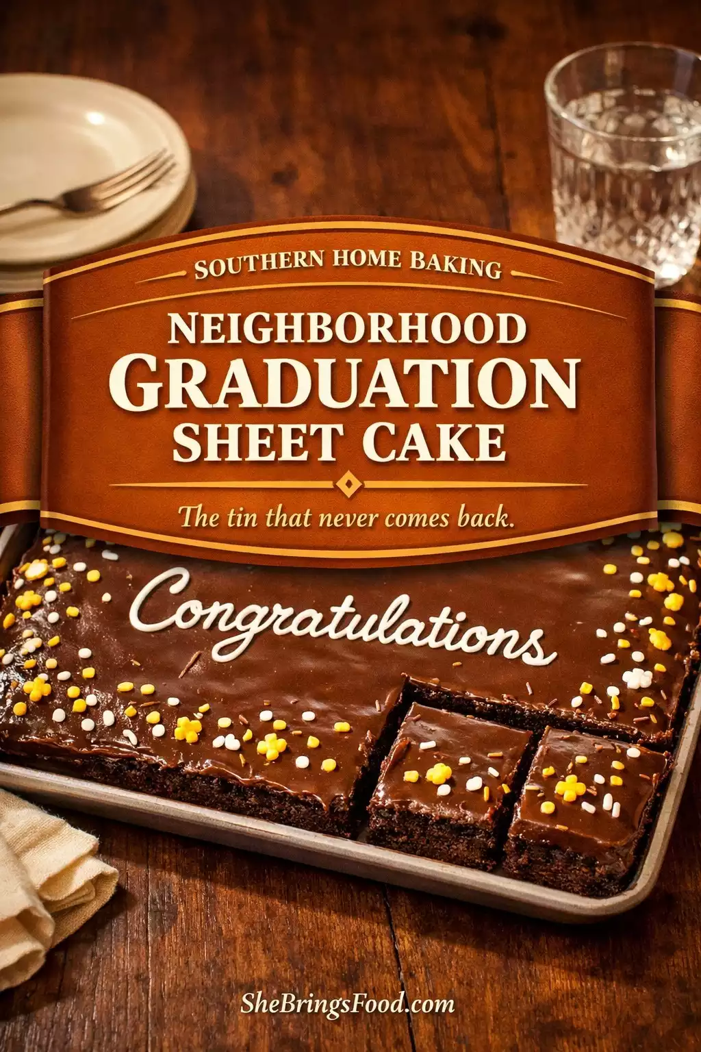 Neighborhood Graduation Sheet Cake