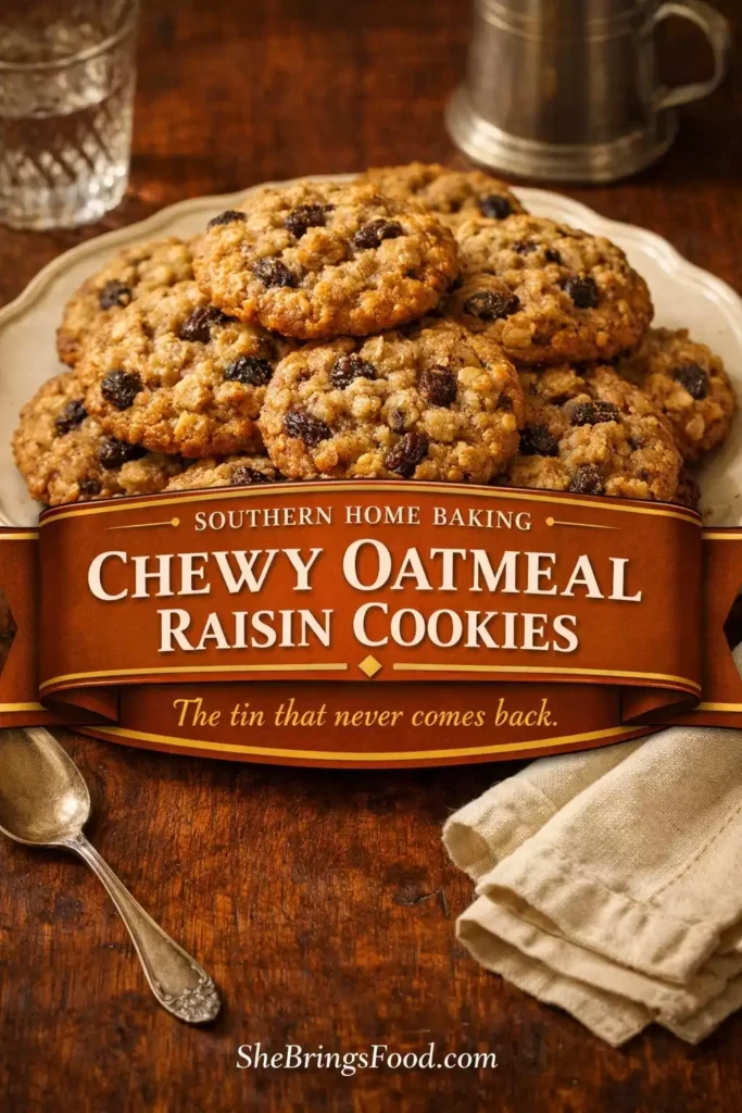Chewy Oatmeal Raisin Cookies