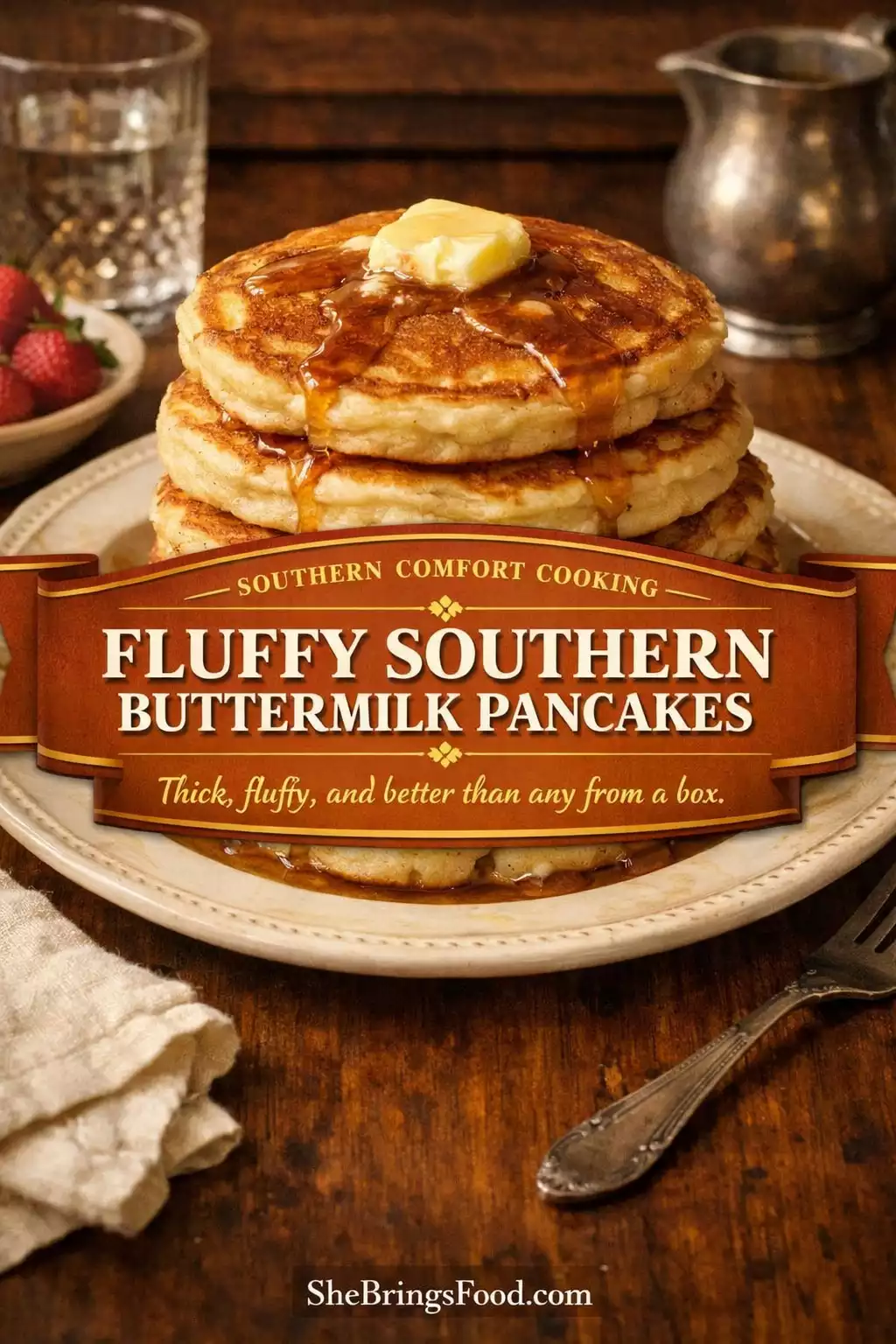 Fluffy Southern Buttermilk Pancakes