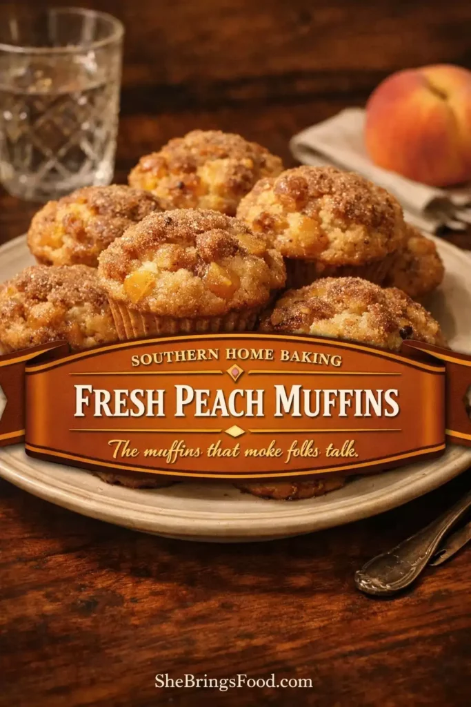 Fresh Peach Muffins