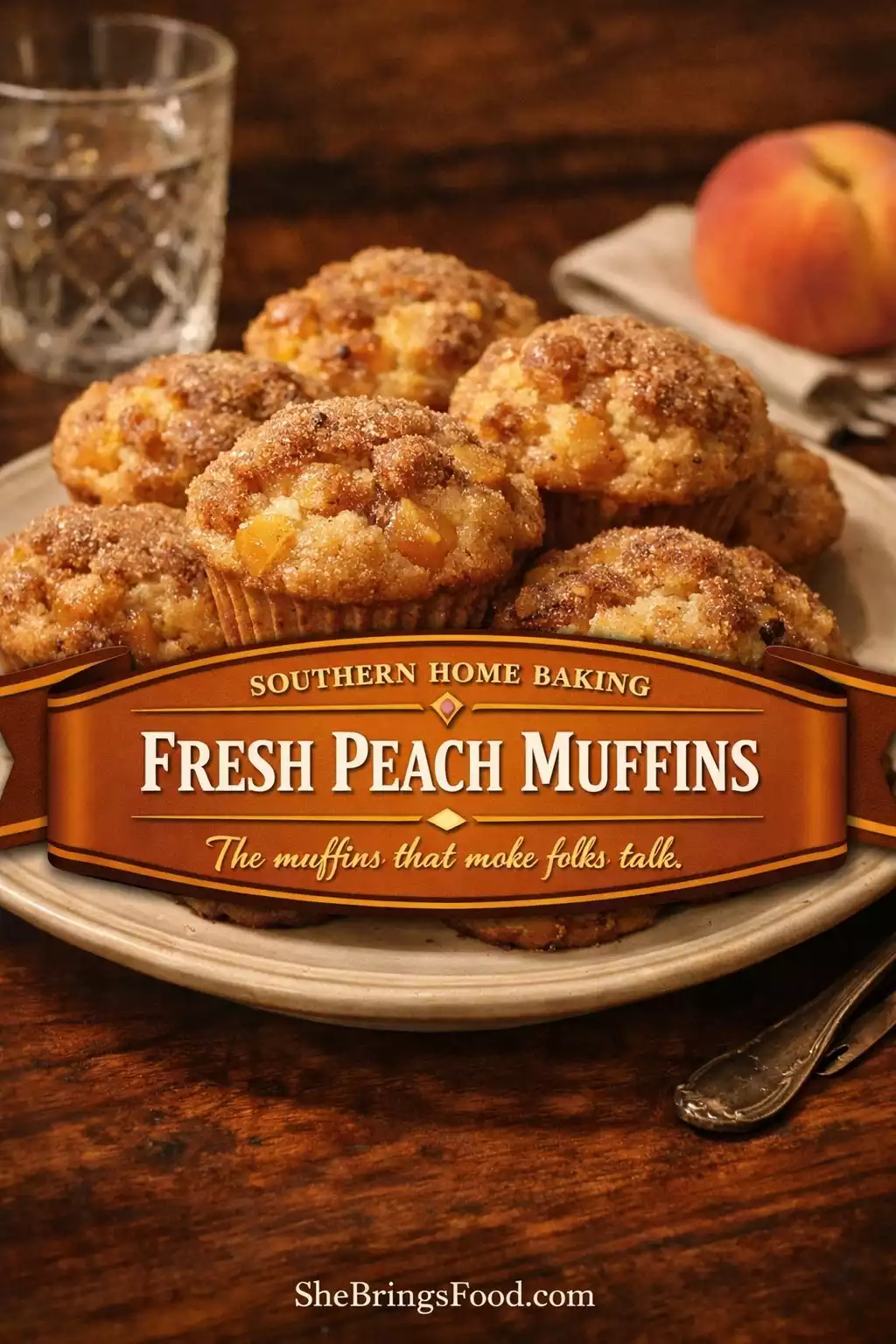 Fresh Peach Muffins