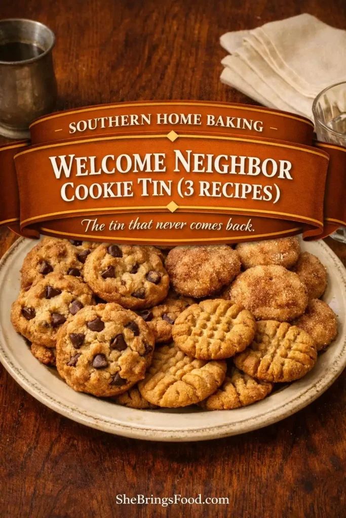 Welcome Neighbor Cookie Tin (3 Recipes)